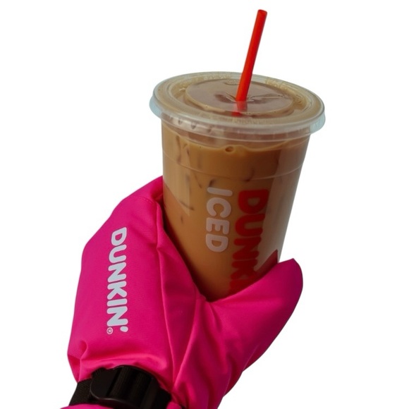 Limited Edition Dunkin Mitten Iced Coffee Glove 2026 Winter Left Hand Pink New - Picture 5 of 6